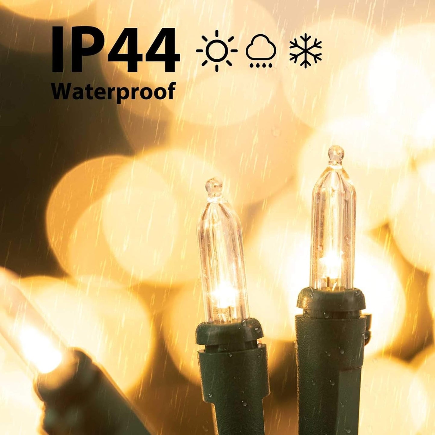 Christmas Led Mini String Lights, 67 Feet 200 LED Outdoor Mini Christmas Lights, Waterproof String Lights Plug in for Tree Wreath Garland Holiday Commercial Decorations, Warm White