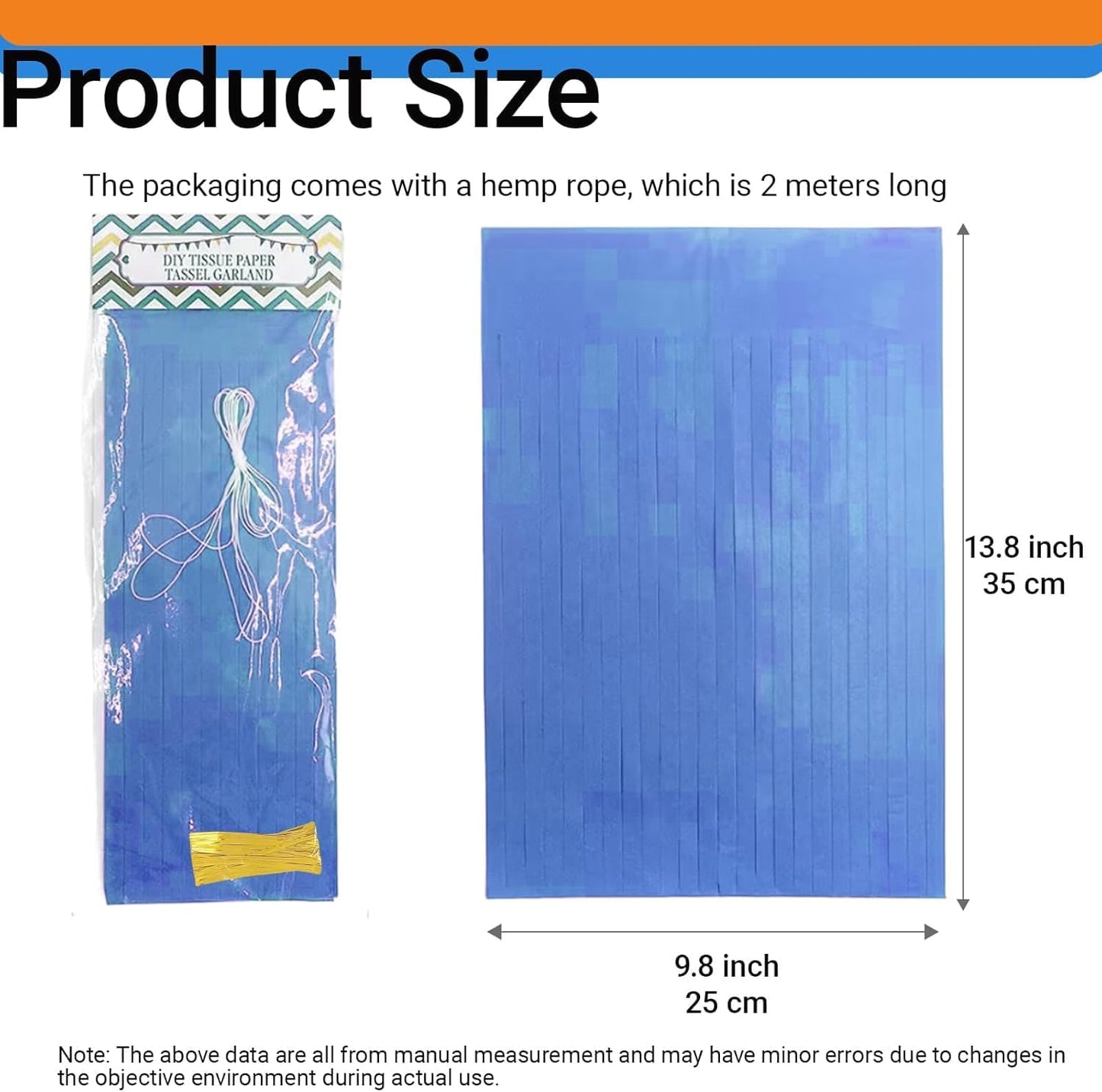 Pink and Orange Paper Tissue Tassel Garland Banner for Pink and Orange Decorations,Rose red Pink and Orange,15 Pcs