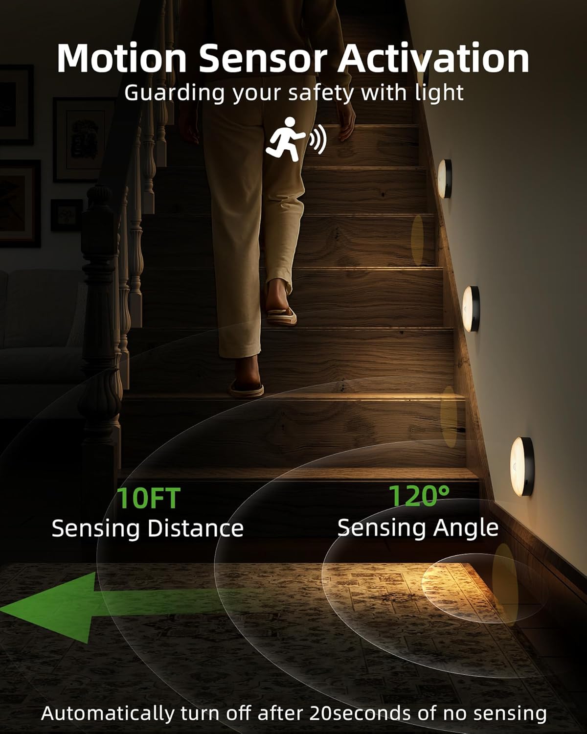 EZVALO Under Cabinet Lighting,1000mAh Rechargeable Puck Lights with Remote,3 Color Temps & 12 RGB Motion Sensor Closet Lights Indoor, Dimmable Under Counter Lights for Kitchen, Shelf Black (6 Packs)