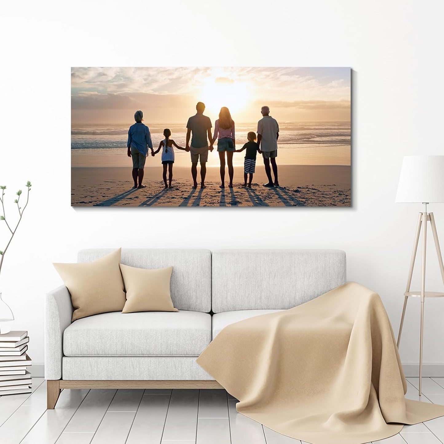 Wewejia Custom Canvas Prints with Your Photos 48x24inch, Upload your Travel Pictures/Photos - Custom Personalized Canvas Photo Gifts Wedding Family Wedding Baby Pets Home Decor