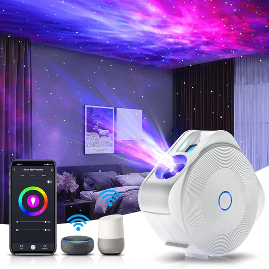 Smart Star Light Galaxy Projector, Home Planetarium Projector, Rotatable Nebula Cloud Stars, DIY Scenes, 24H Timer Modes Starry Projector for Bedroom (Music Control)