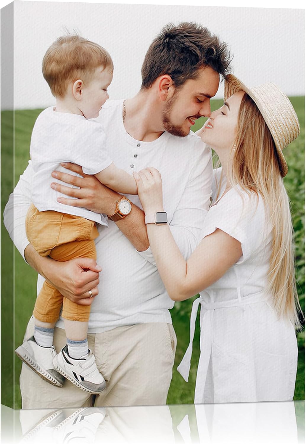 AbcCustomize Canvas Prints with Your Photos, Personalized Photo To Canvas Print for Bedroom, Living Room, Farmhouse Office Decor,Custom Canvas Wall Art for Gifts & Keepsakes, Ready to Hang