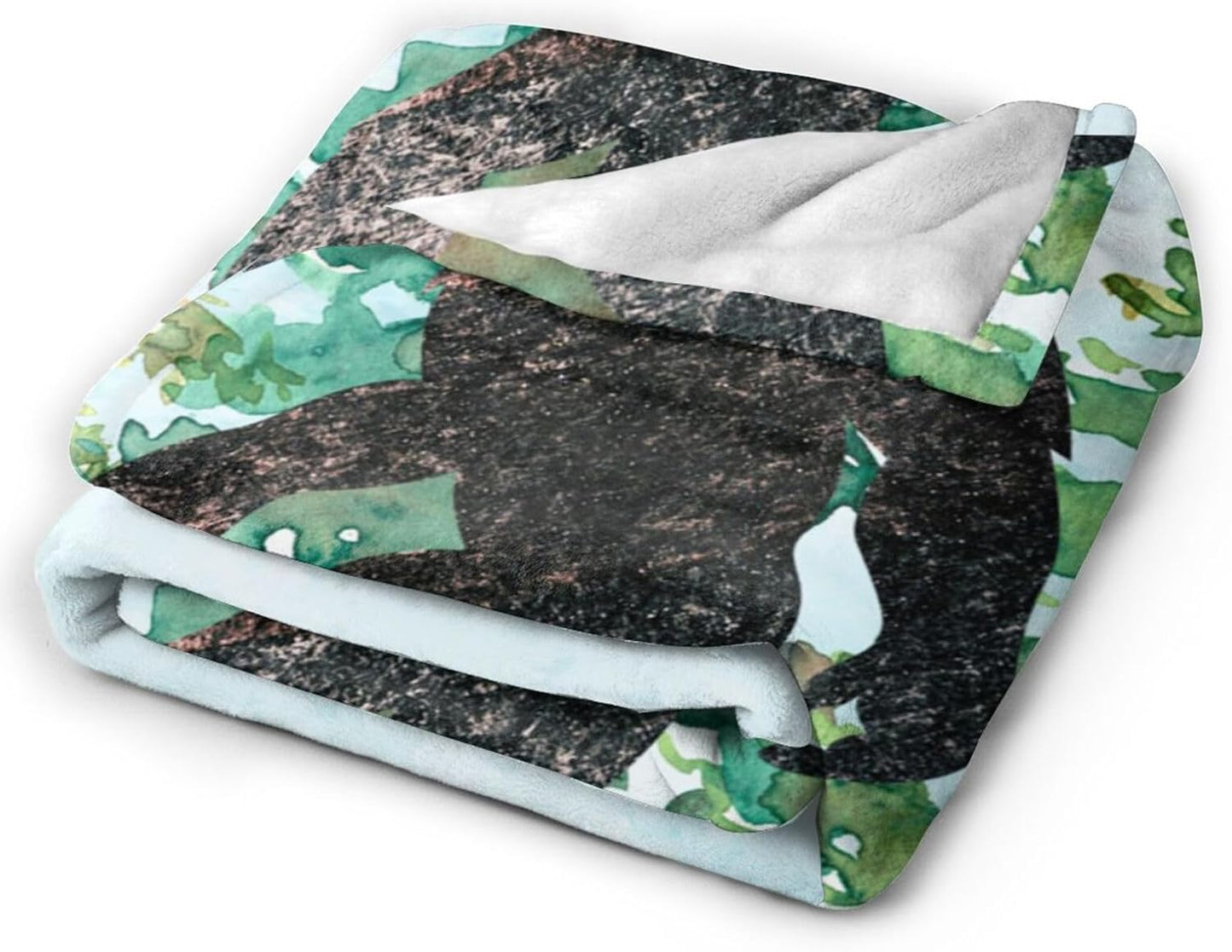 HGOD DESIGNS Sasquatch Watercolor Flannel Fleece Bed Blanket Throw Blanket Lightweight Cozy Plush Blanket for Bedroom Living Rooms Sofa Couch 40"x50"