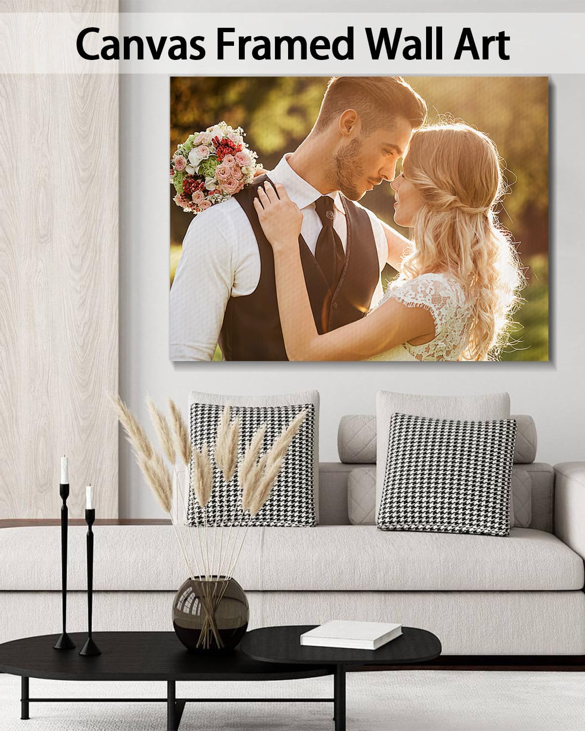 AbcCustomize Canvas Prints with Your Photos，Custom Canvas Wall Art for Bedroom, Living Room, Farmhouse Decor，Personalized Gifts Canvas Prints for Family，Friend，Lover，Pet