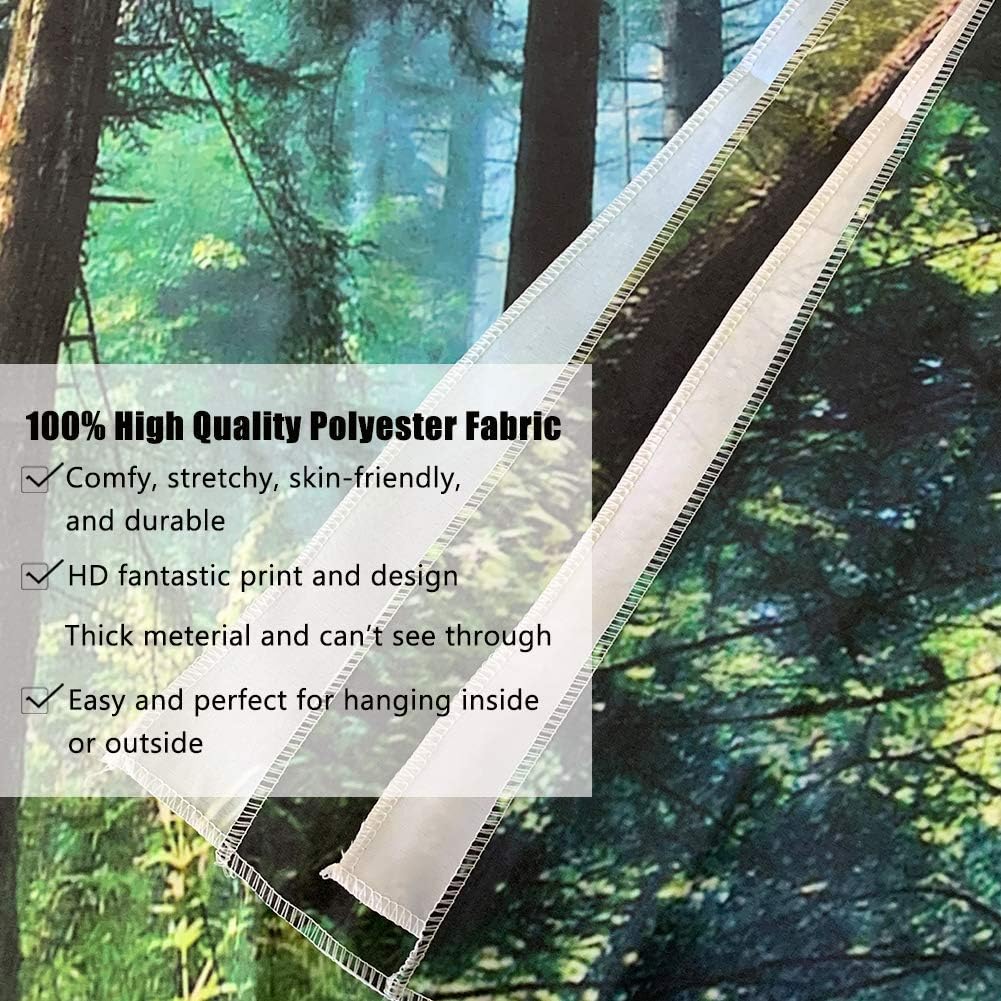 Llamazing Forest Tapestry Home Decor Landscape Tapestry Living Room Bedroom Decoration Magic Curtain (Morning Forest, 60''L×51''W)