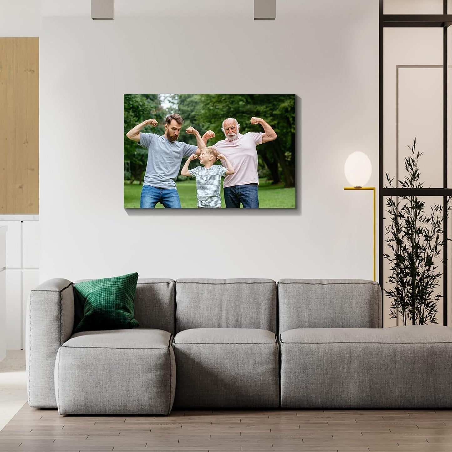 Wewejia Personalized Photo to Canvas Print - 16x12inch Canvas Prints With Your Photos on Custom Wall Art for Bedroom, Living Room, Wedding Baby Pet Family Picture Wall Art