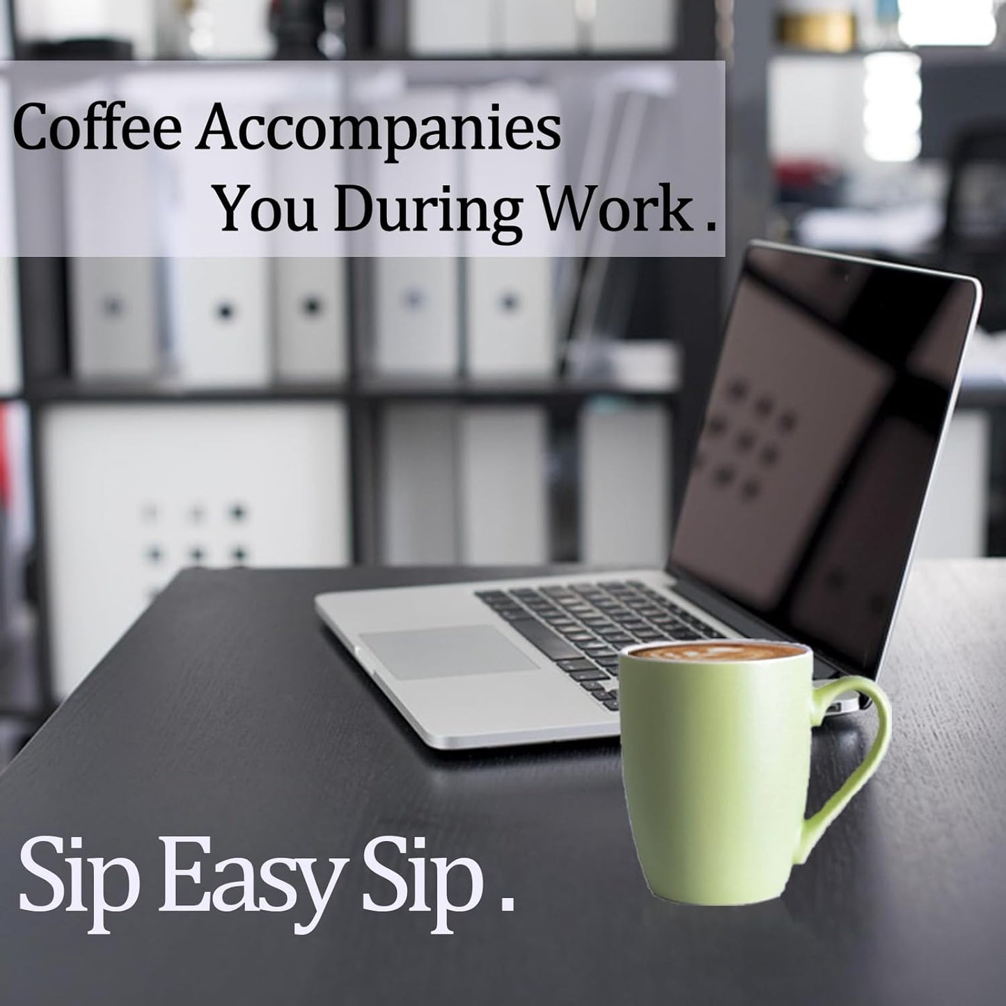 Coffee Mugs Set of 6, 12oz Ceramic Coffee Mugs with Handle, Matte Porcelain Green Coffee Mug for Latte, Tea, Cocoa, Cappuccino, Cups for Women Men for Home Restaurant Mug (Green)