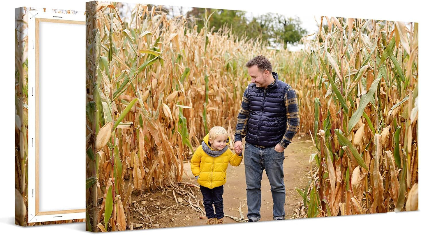 Photo.Gifts - Custom Prints Personalized Canvas 14"x8" - Your Photos On Canvas - Personalized Wall Art for Living Room, Wedding Baby Pet Family Pictures - Custom Gifts