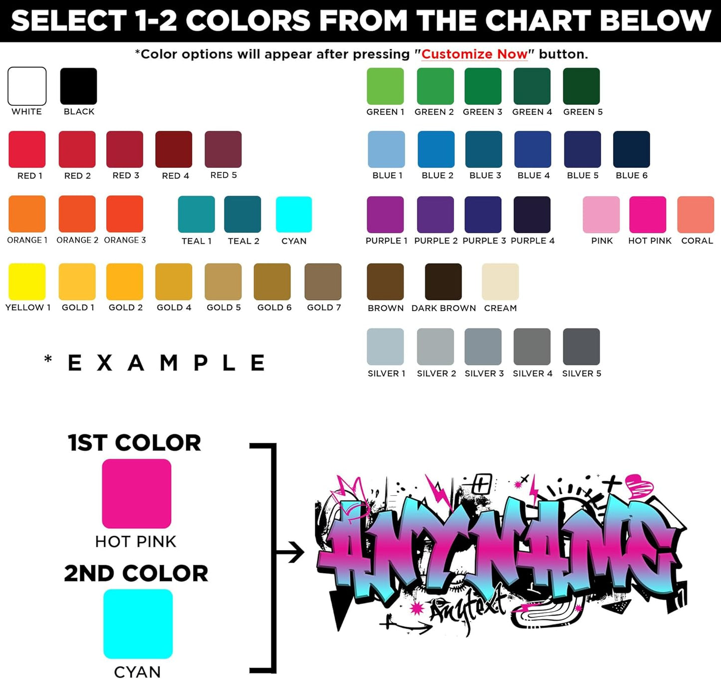 Custom Graffiti Wall Decal Personalized Graffiti Name Fitness Gym Workout Room Wall Decals and Stickers for Nursery, Room Walls Decor, Peel & Stick Name Decals for Walls