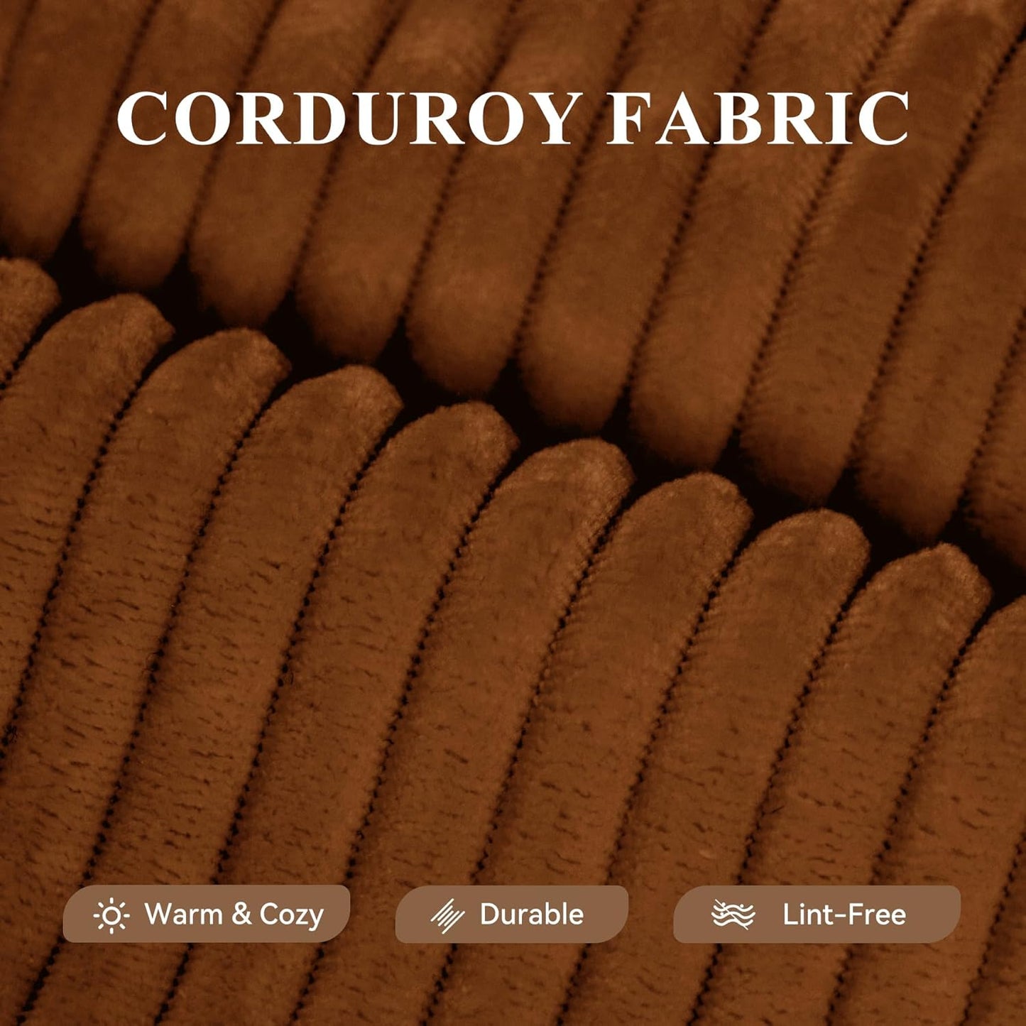 Modular Sectional Sofa with L-Shape Chaise,Cloud Sectional Modern Sleeper Couch with Deep Seat,Sponge Compression Sofas No Assembly Required (Brown-Corduroy Fabric) 1PCS