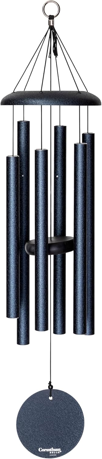 Corinthian Bells by Wind River – 30 inch Midnight Blue Wind Chime for Patio, Backyard, Garden, and Outdoor Decor (Aluminum Chime) Made in The USA
