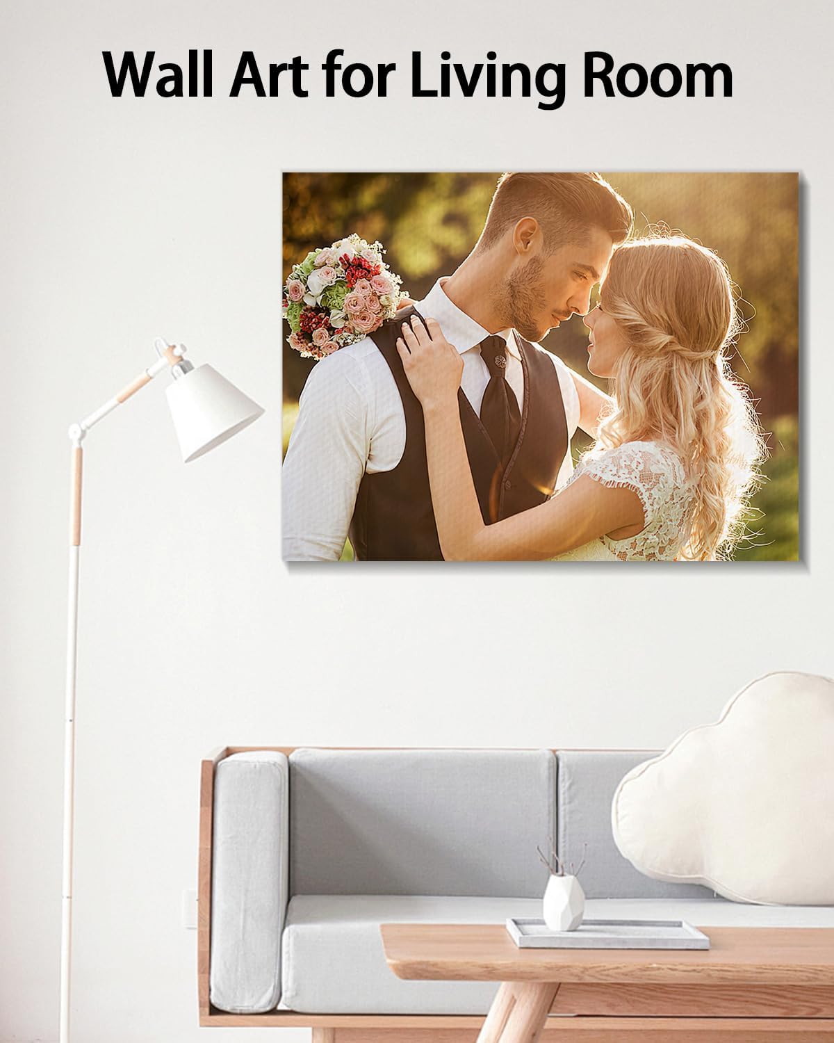AbcCustomize Canvas Prints with Your Photos，Custom Canvas Wall Art for Bedroom, Living Room, Farmhouse Decor，Personalized Gifts Canvas Prints for Family，Friend，Lover，Pet