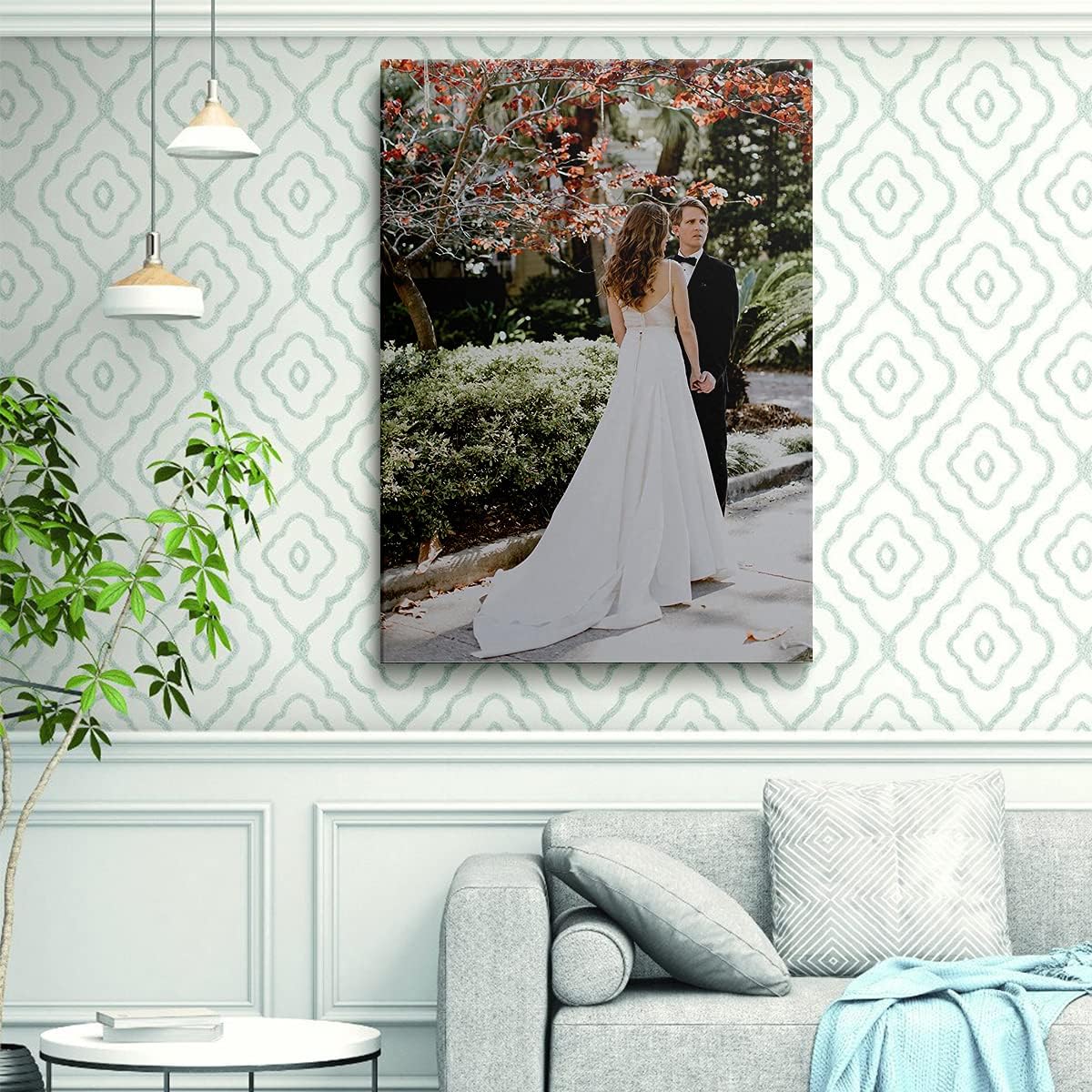 Framed Canvas Prints With Your Photo-Personalized Picture To Canvas Wall Art (8" Wx12 H)