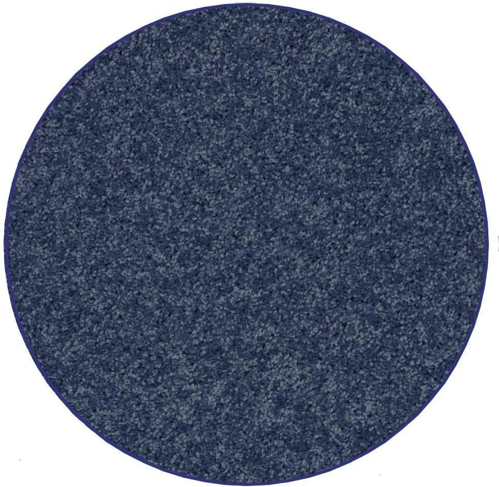 KOECKRITZ Soft and Colorful Kids Classroom Area Rugs (Passes Flammability Pill Test) Many Sizes and Bright Colors to Select from (3' Round, Navy)