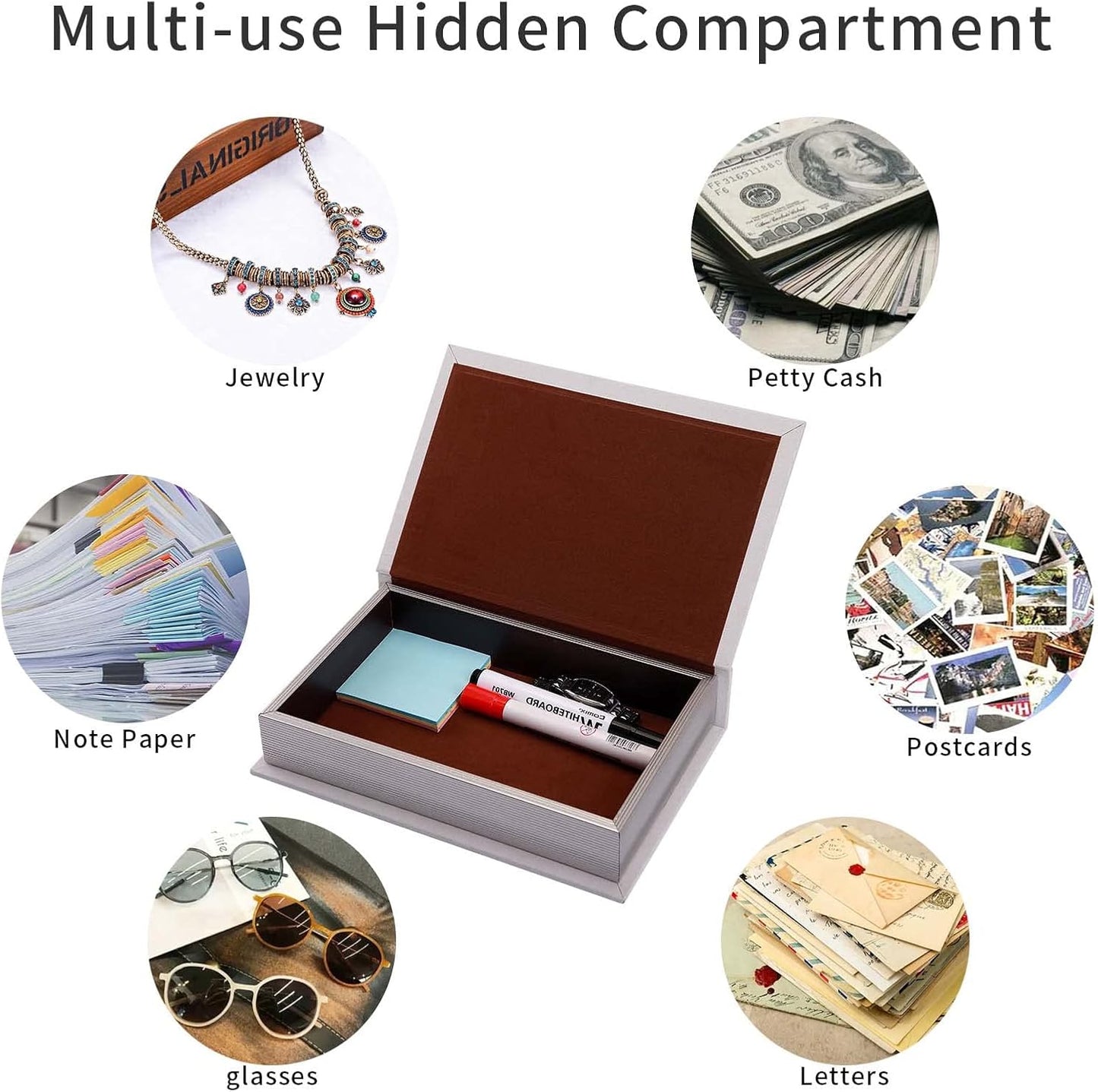 Decorative Book Boxes: Faux Books for Coffee Tables and Bookshelves, Home Decor Set of 2 Fashion Storage Boxes (Dream Tree)