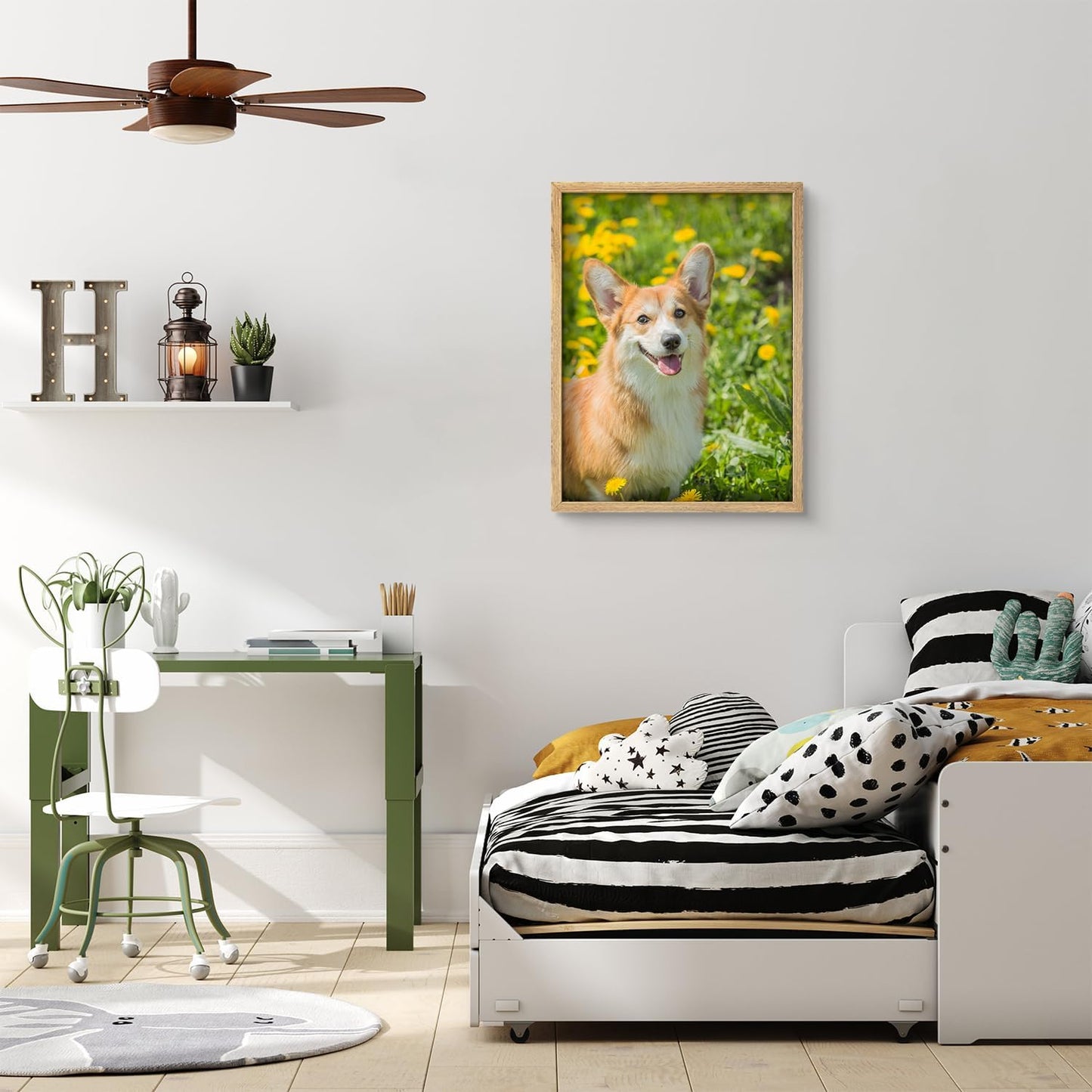 NWT Custom Framed Poster Prints with Your Any Photos, Personalized Canvas Pictures for Wall to Print Framed - 8"x10" Natural