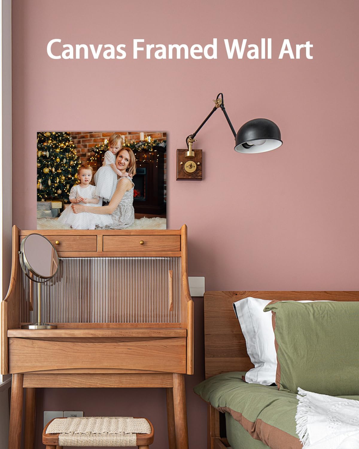 AbcCustomize Canvas Prints with Your Photos, Personalized Photo To Canvas Print for Bedroom, Living Room, Farmhouse Office Decor,Custom Canvas Wall Art for Gifts & Keepsakes, Ready to Hang