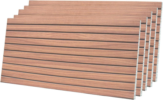IZODEKOR 3D Wood Effect Wall Panels - Faux Wood Paneling for Living Room, Kitchen, Bathroom and More | Natural Wood Look | Easy Application | Land of Journey - Pack of 5, Covers 25 sq ft