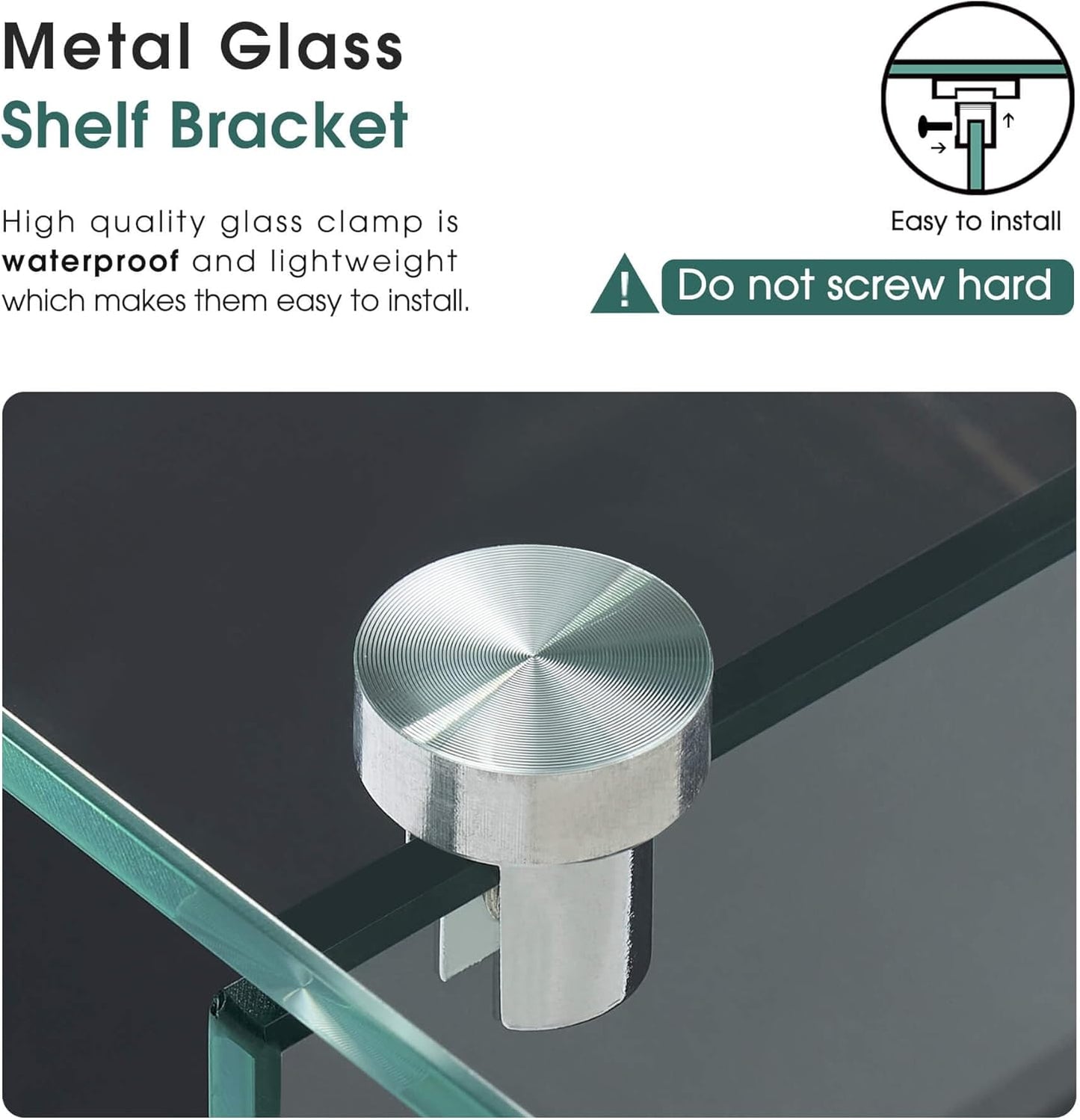 ivinta Glass Console Table with Storage, 31.5'' Modern Narrow Sofa Table for Small Space with Natural Wood Shelves for Living Room, Hallway, Foyer, Bedroom 5103 (Black)