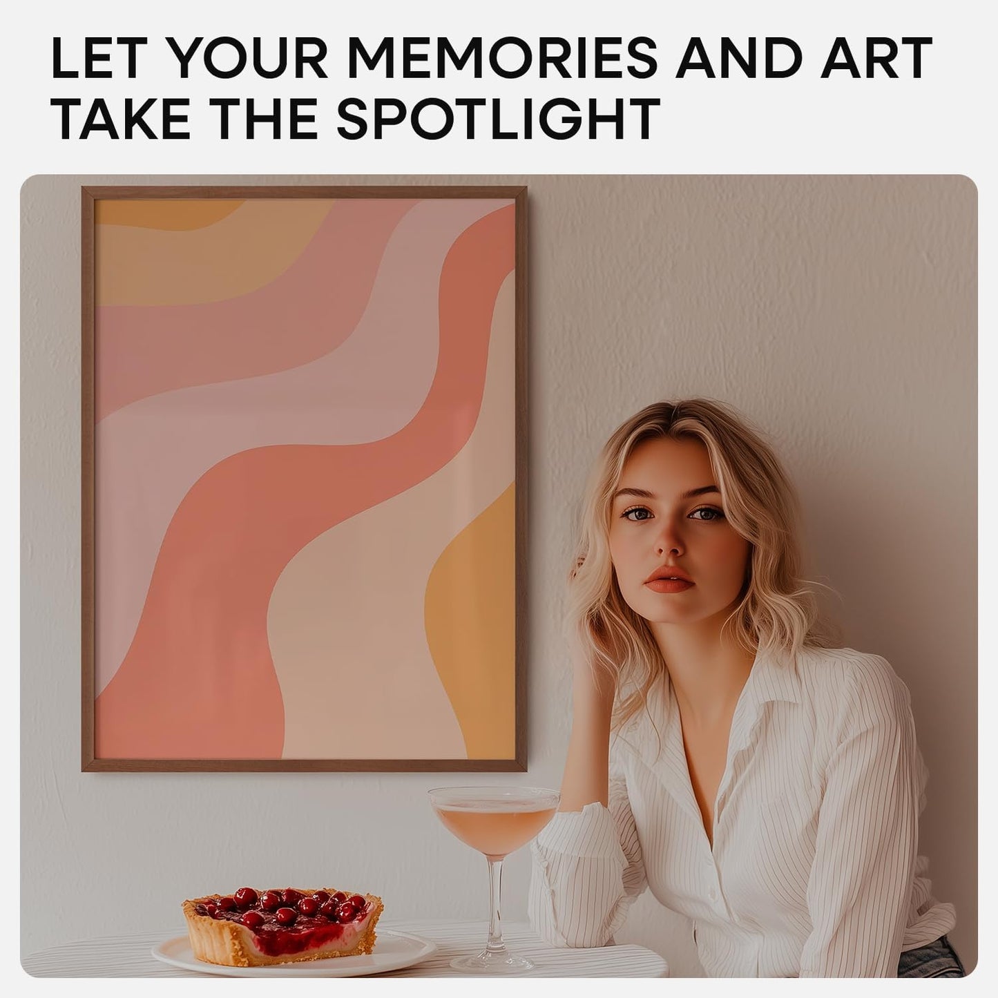 Homeforia 18x24 Walnut Poster Frame, High End Dark Oak 18x24 Brown Wooden Picture Frames with Mat 16x20, 18 x 24 Wood Frame Matted to 16 by 20, 24x18 Hanging Frames, Tempered Glass, Wall Kit, Set of 1