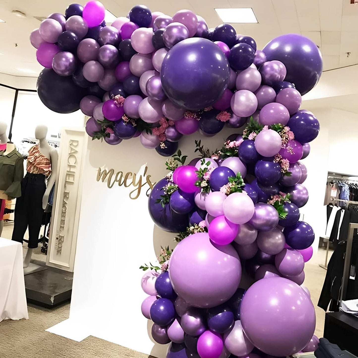 130pcs Dark Purple Balloons Different Sizes 18" 12" 10" 5" Party Latex Balloons for Birthday Halloween Graduation Baby Shower Anniversary Party Decorations