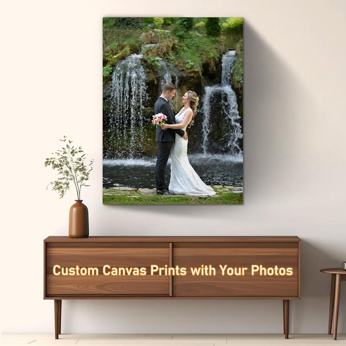 xzartdiy Custom Canvas Prints with Your Photos - Personalized Picture Print Customized Gifts for Family Home Office Wall Art Decor, Wrapped Canvas 18x24inch