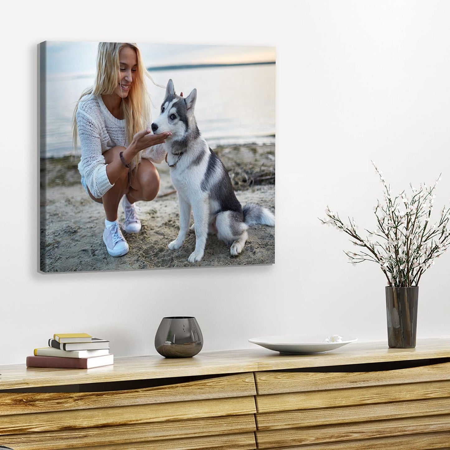 Photo.Gifts - Custom Canvas Prints with Your Photos 12 x10 inch - Customize with Your Picture & Text - Personalized Photo Canvas Wall Art for Bedroom, Living Room, Wedding - Personalized Photo Gifts