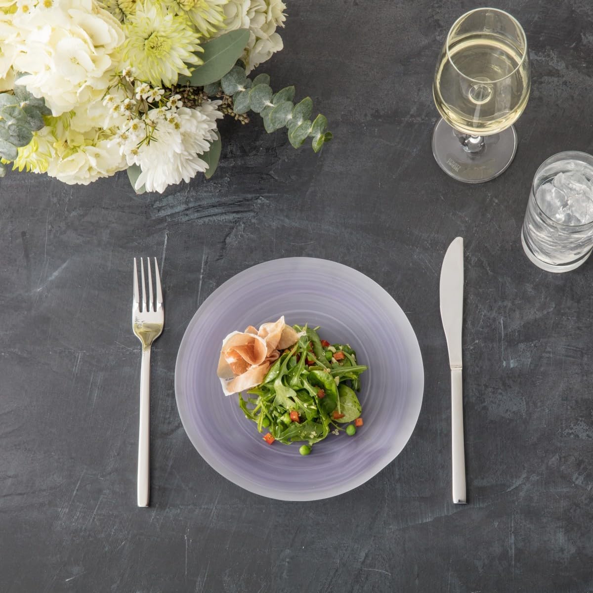 Fortessa Arezzo 18/10 Stainless Steel Flatware, 40 Piece Place Setting (Service for 8), Silver