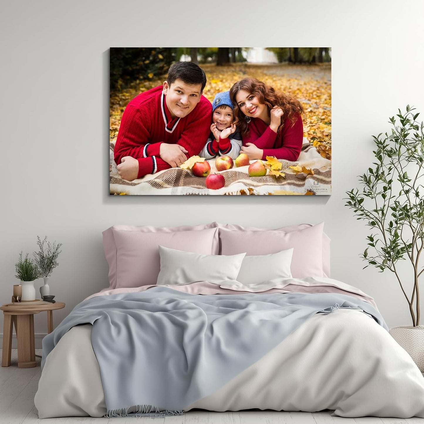 Wewejia Custom Canvas Prints with Your Photos for Family, 30x20inch Personalized Canvas Picture Wall Prints Best Custom Wall Decor for Living Room Bedroom Dining Room Office Easy to hang