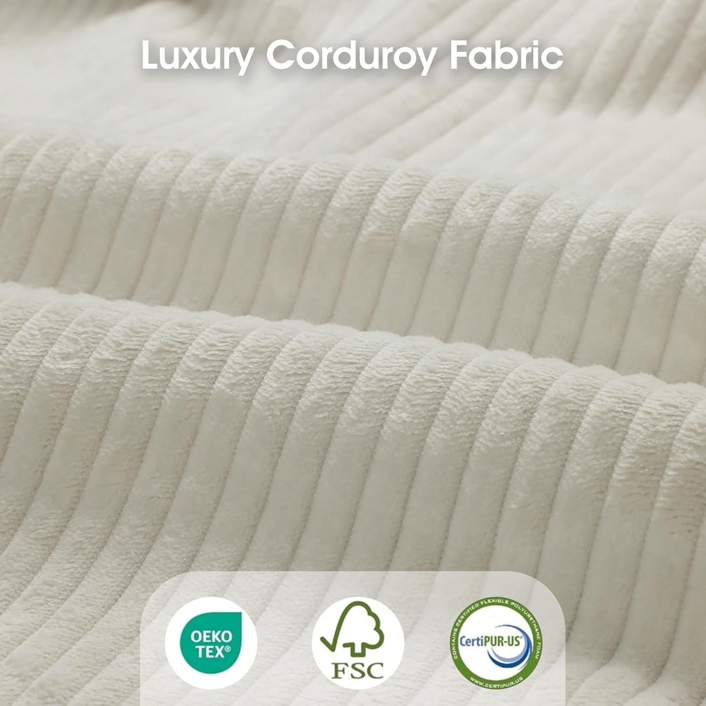 LLappuil Modular Sectional Sofa with Storage Seats, Corduroy Convertible Modular U Shaped Sectional Couch for Living Room, 10 Seat Oversized Sofa with 10 Back Cushion 10 Throw Pillow, Beige