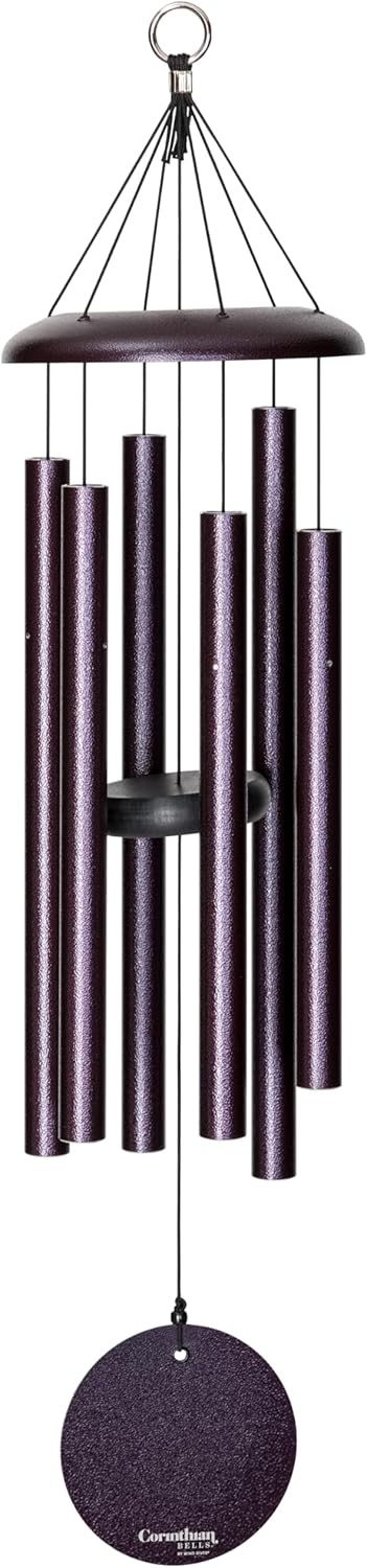 Corinthian Bells by Wind River - 30 inch Plum Wind Chime for Patio, Backyard, Garden, and Outdoor Decor (Aluminum Chime) Made in The USA