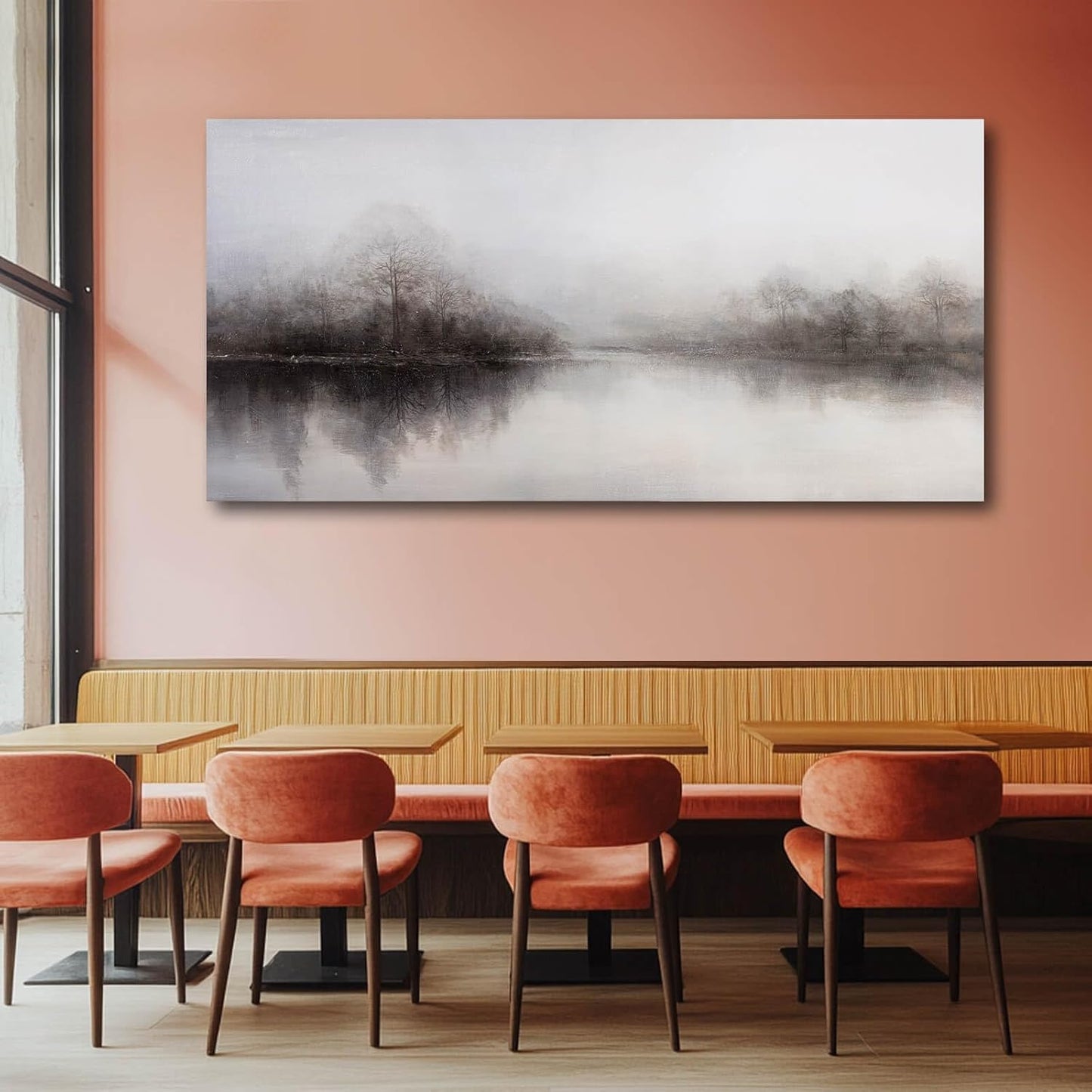 CHUDANHAO Abstract Tree Wall Art, 29x58 Inch, Framed Canvas Print, Perfect for Bedroom, Living Room, Dining Room