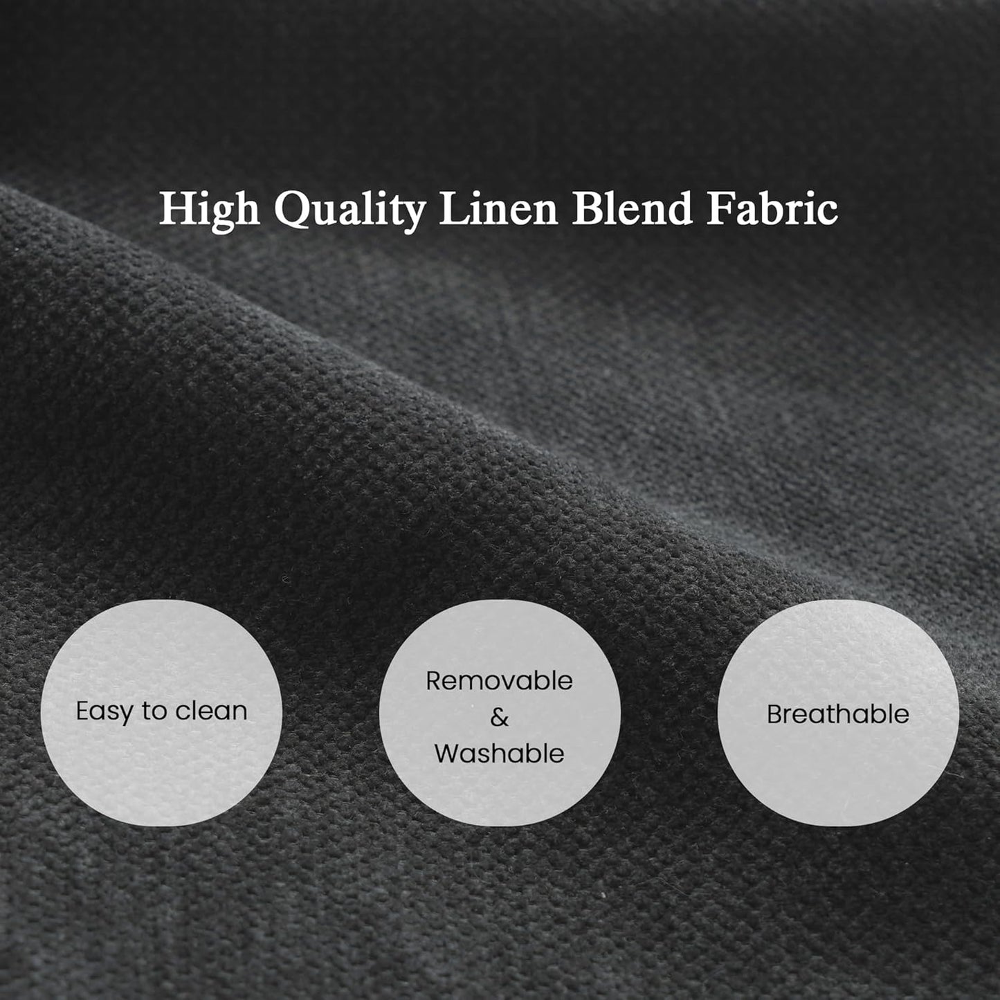 JACH Sectional Couches for Living Room, Cloud Sectional Couch with Deep Seat, Love Seat Modular Sofa with Chaise, Covers Removeable & Washable, Sofas Furniture for Living Room, Black