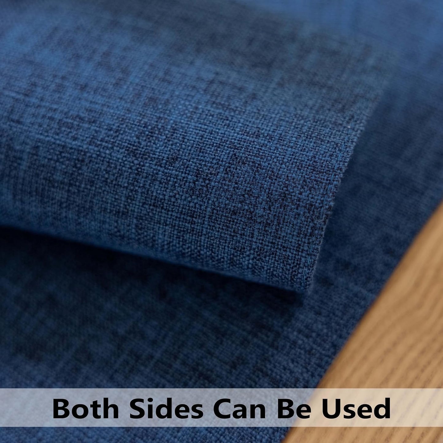 Demetex Cloth Table Placemats Heat Resistant Linen Place Mats Set of 4 Navy Blue Stains Resistant Plate Mats for Dinner Party Banquet, Indigo