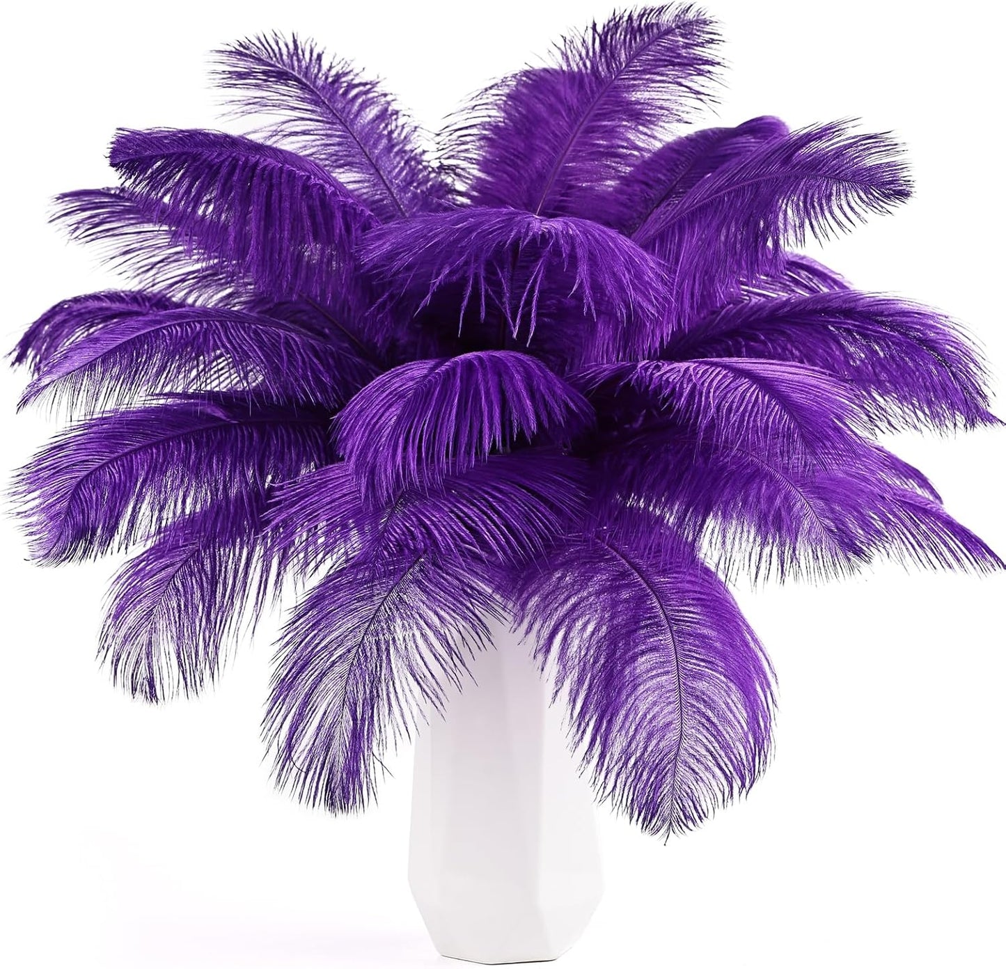THARAHT Purple Ostrich Feathers 12pcs Natural Bulk 10-12Inch 25cm-30cm for Crafts Wedding Party Centerpieces Halloween and Decoration Feather