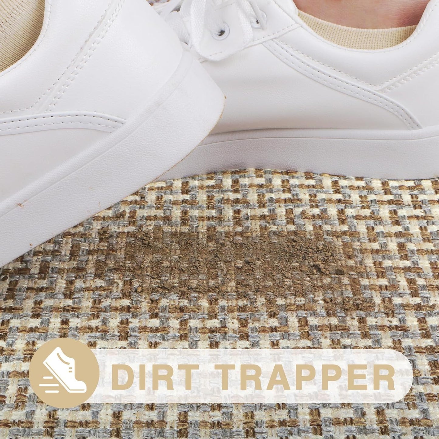 LEKEEPGO Door Mat Indoor Entrance 24"x47", Absorbent Indoor Door Mat Large, Non Slip Rubber Backing Inside Door Mats, Washable Floor Mat, Low-Profile Doormat for Front Door, Entryway, Entrance, Grey