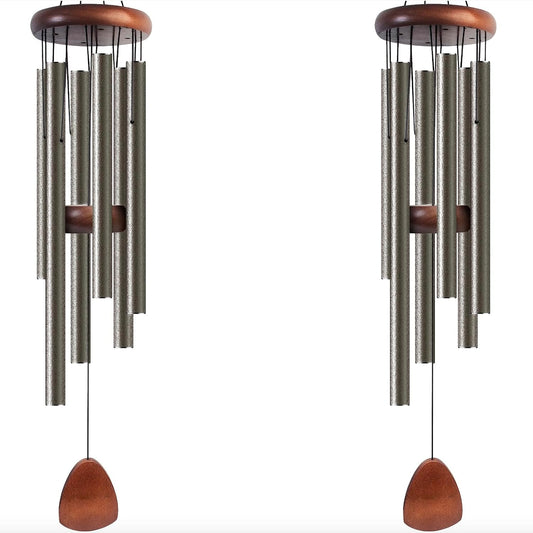 Large Aluminium Wind Chimes 37" Inches to Create a Zen Atmosphere Suitable for Outdoor, Garden, Patio Decoration Wind Chimes with Wind Catcher Suitable as A Gift for Unisex(2 Pack Copper)