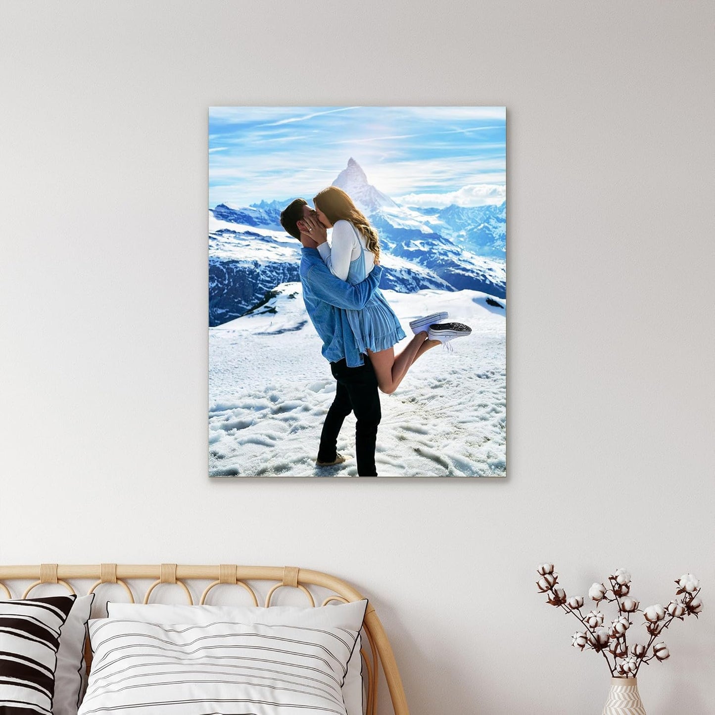 Tapuayts Personalized Custom Canvas Poster: Upload Your Image/Photo for Custom Photo-to-Poster Printing, Quality Wall Art Print (20" X 20")