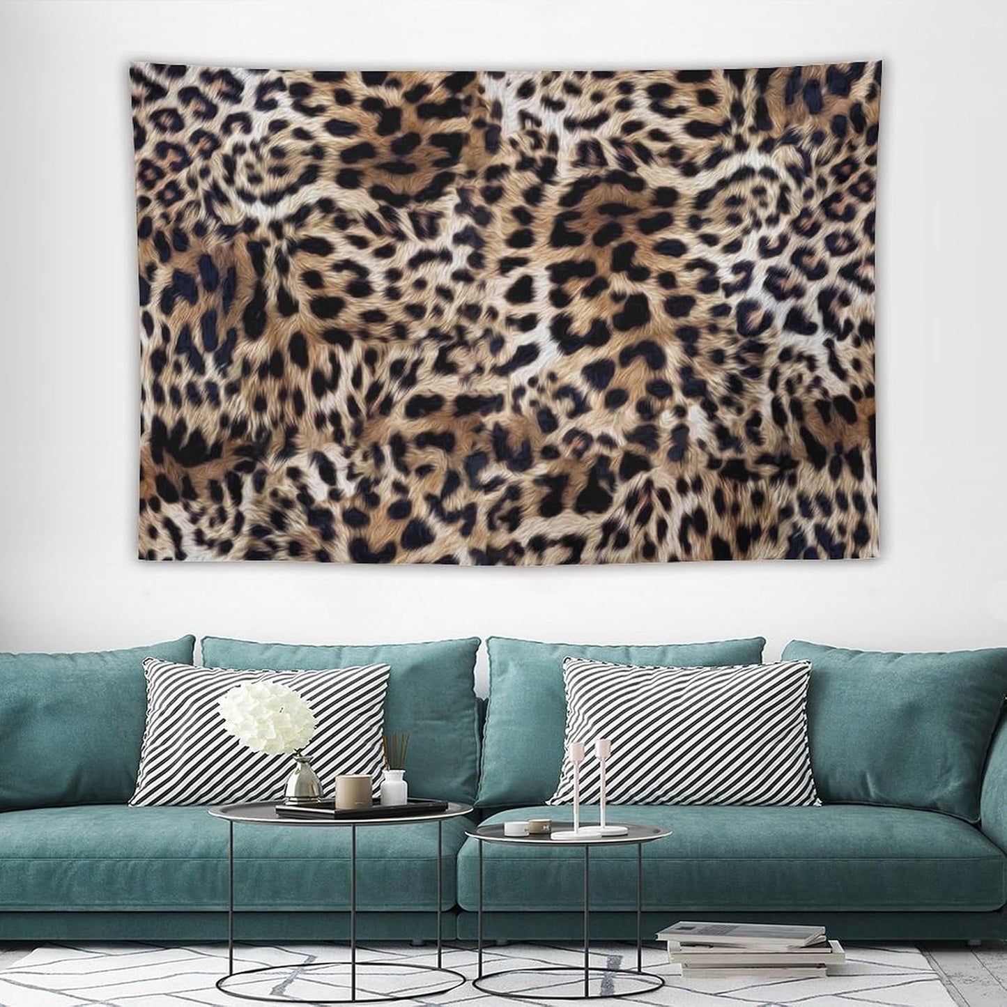 HZOHNAGO Leopard Print Tapestry Nature Wildlife Vintage Cheetah Fur Spot Animal Skin Wild Animals Spots Printed Wall Tapestry Painting Wall Hanging for Bedroom Living Room Dorm 60" W x 40" H
