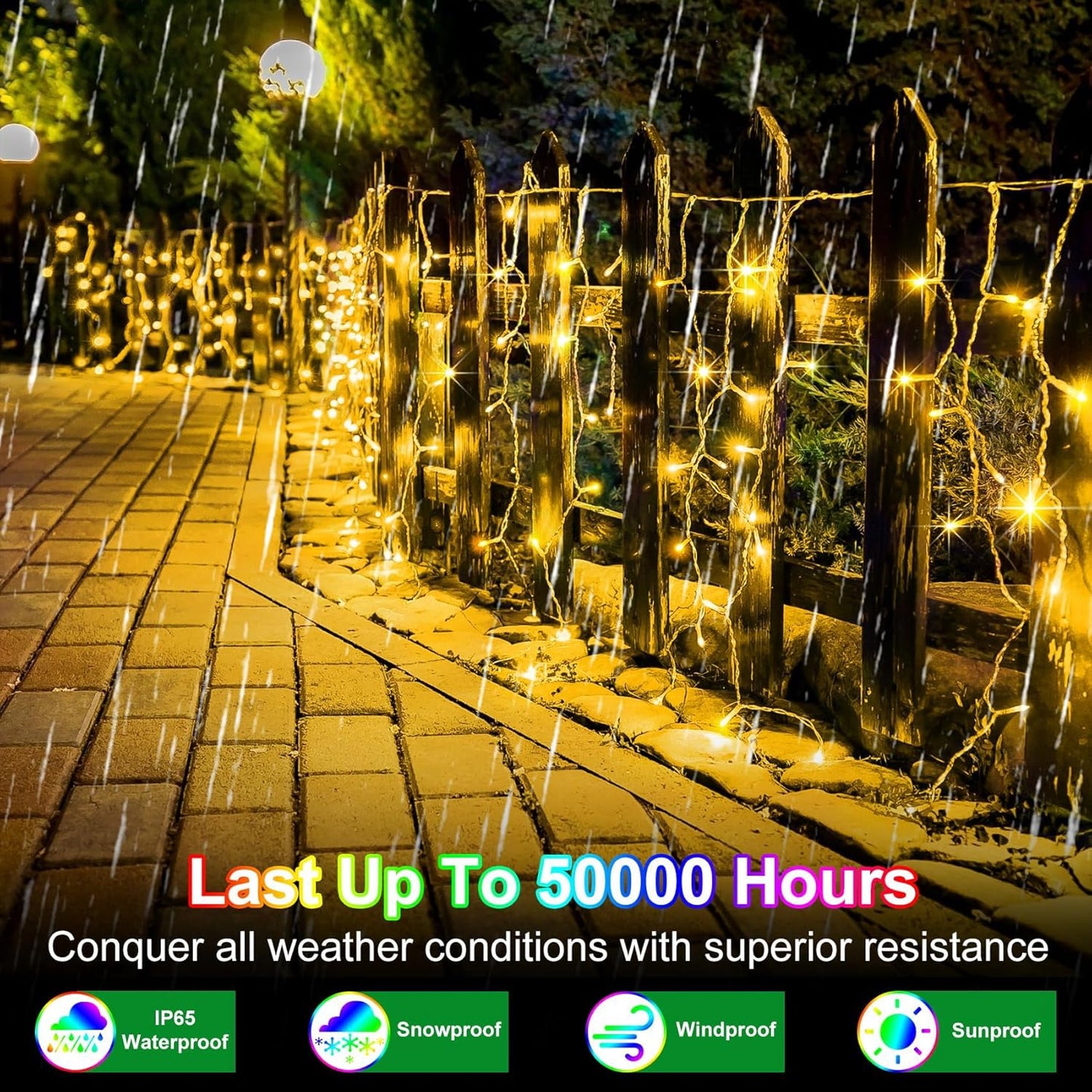 792 LED Christma Lights with 176 Drops, 82ft Outdoor Hanging lights with 8 Modes & Timer Memory, Outsite Waterproof Curtain String Lights for Front House Fence Tree Holiday Decorations Warm White