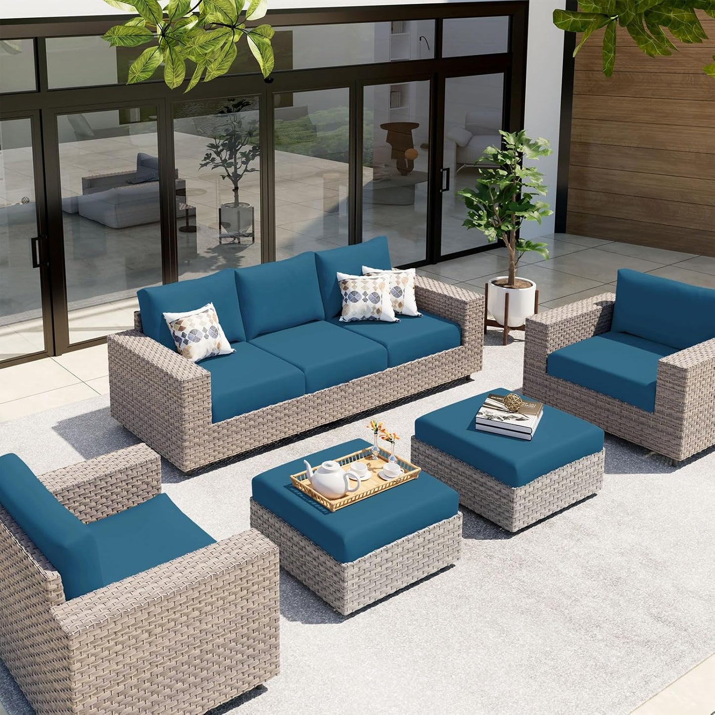 hyha Waterproof Couch Cushion Covers, Sectional Sofa Slipcovers Washable, L Shape Chaise Dog Couch Covers for Sectional Sofa, Universal Furniture Protector (1 Piece for Chaise, Deep Teal)