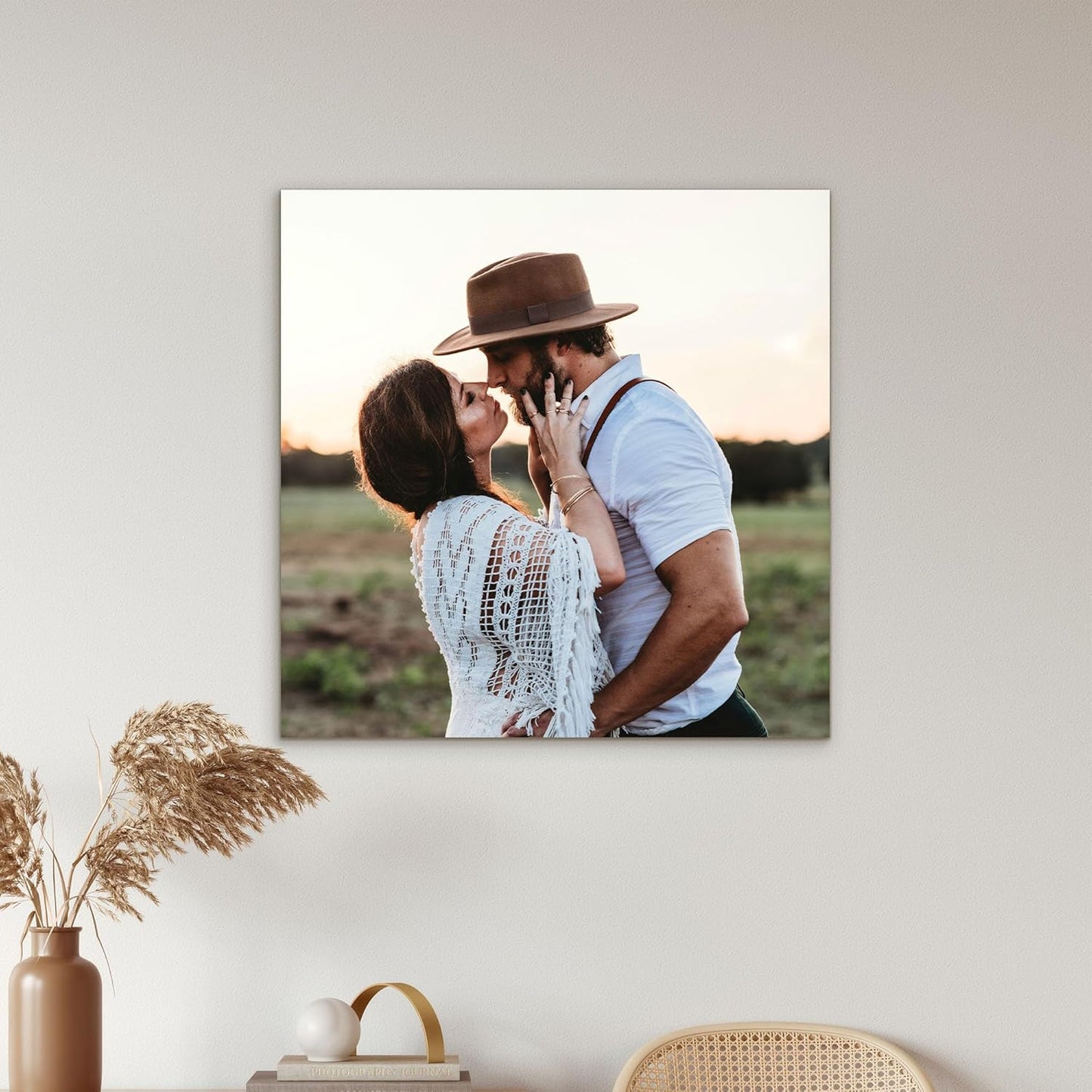 Tapuayts Personalized Custom Canvas Poster: Upload Your Image/Photo for Custom Photo-to-Poster Printing, Quality Wall Art Print (24" X 24")