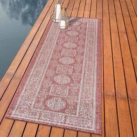 Keen Home Design Terrace Outdoor Runner Rug - 2x8 Washable Indoor/Outdoor Rug for Patio, Kitchen, Balcony, Beach, Garden, Deck and Porch, Size: 2'2"x7'7"