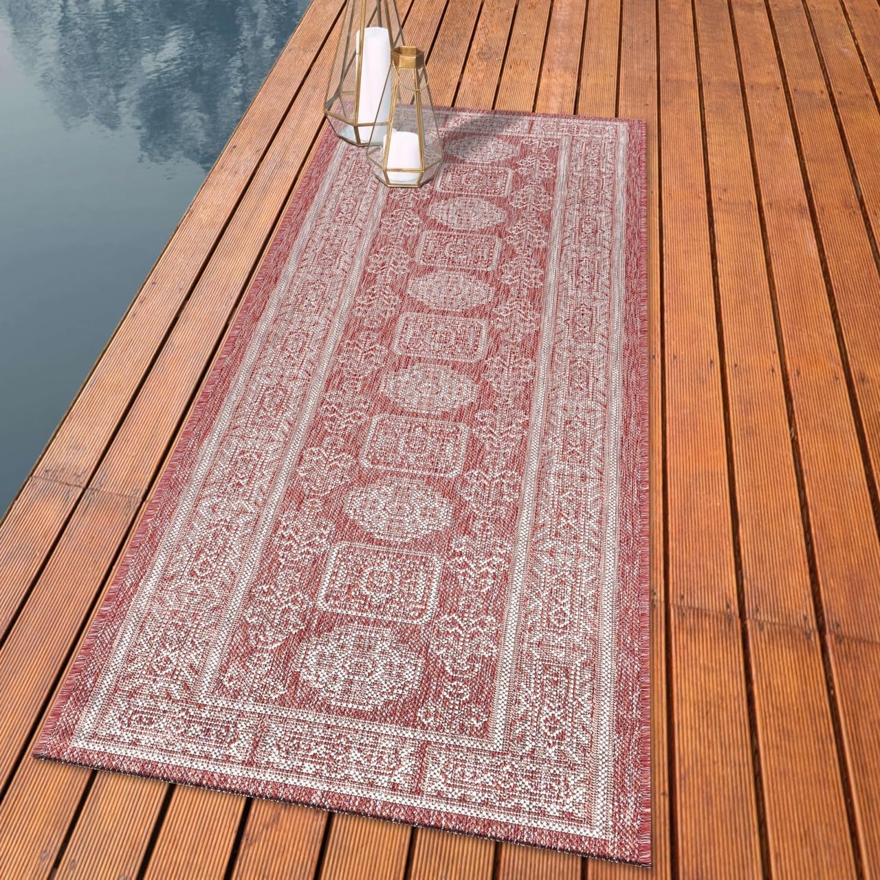 Keen Home Design Terrace Outdoor Runner Rug - 2x6 Washable Indoor/Outdoor Rug for Patio, Kitchen, Balcony, Beach, Garden, Deck and Porch, Size: 2'2"x5'7"