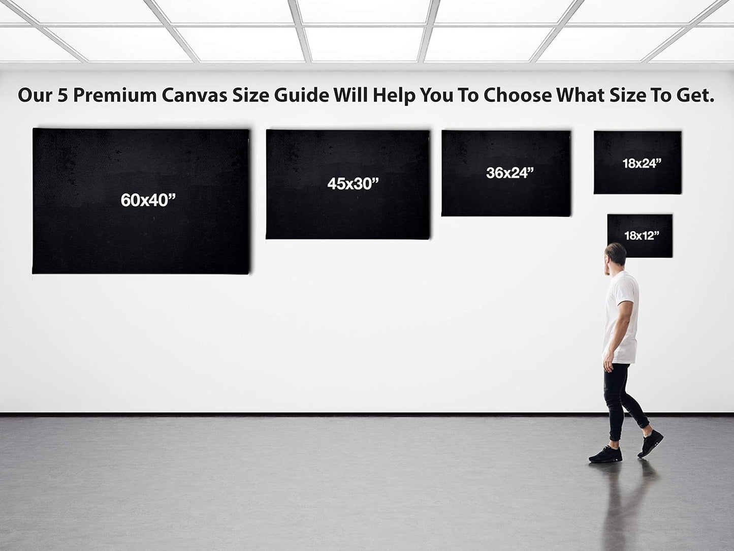 Porsche Car 911 Color Revolution Canvas Art Print Picture Wall Home Decor - Various Sizes (24in x 18in Modern Black Framed)