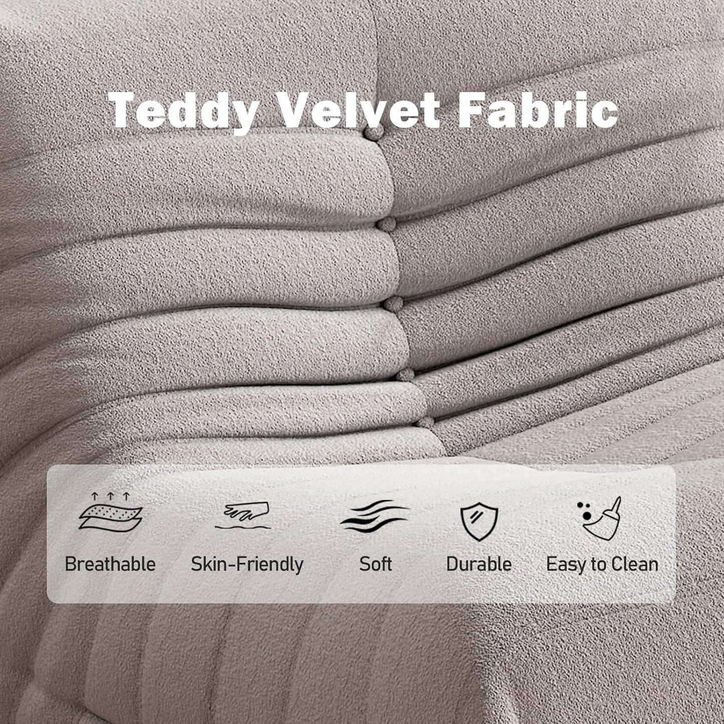 Bean Bag Chair, Fireside Chair Bean Bag Sofa Large Bean Bag Chair for Adults, Bean Bag Chairs for Teens with High Density Comfortable Foam, Memory Foam Bean Bag for Living Room, Bedroom (Grey)