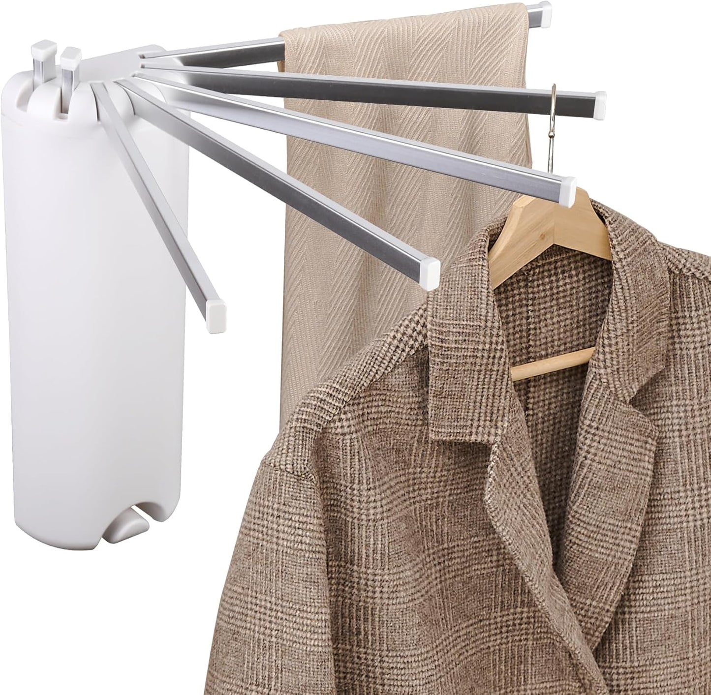 Wall Mounted Clothes Drying Rack - Foldable Tripod, Over The Door Rack for Laundry Bedroom, Household Aluminium