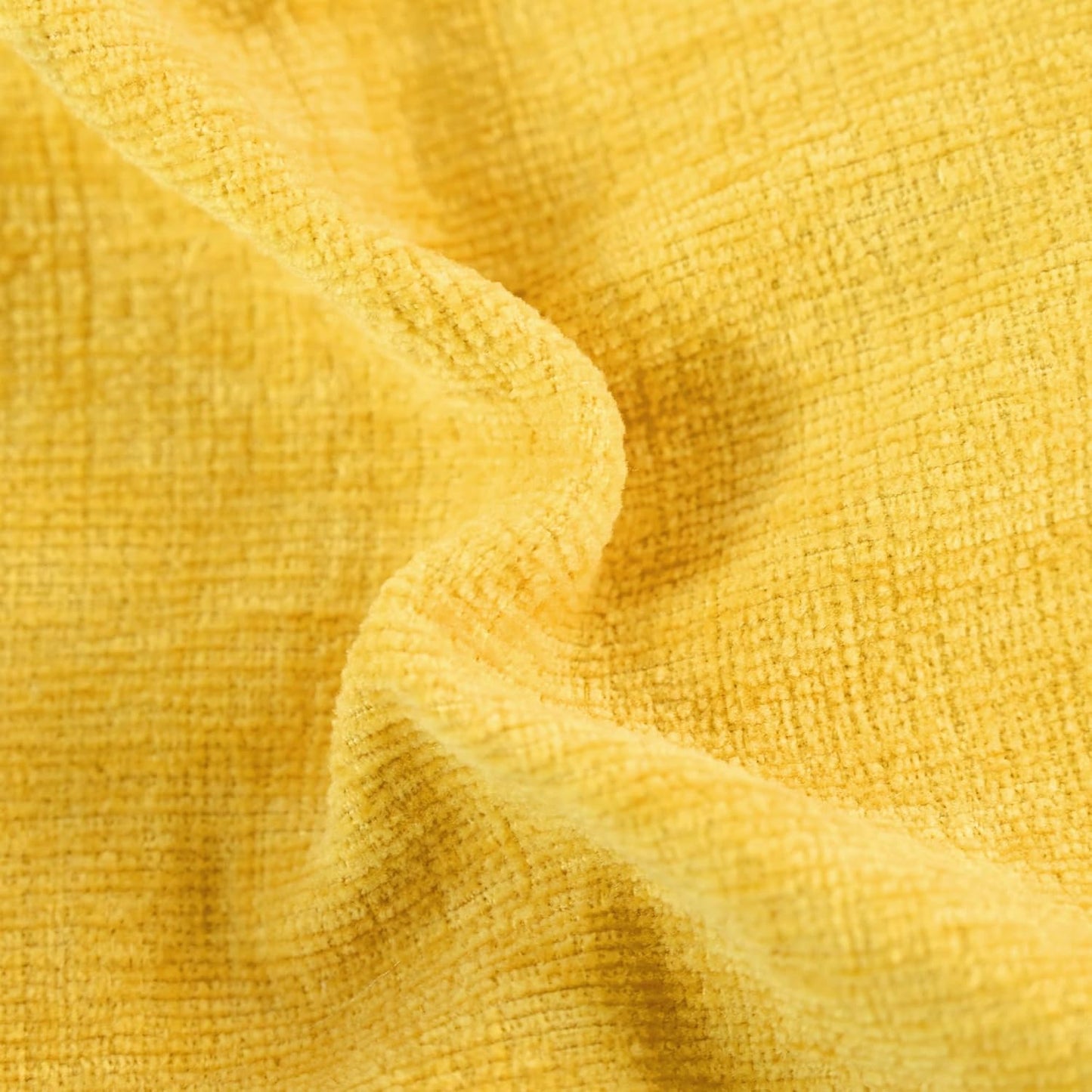 CaliTime Throw Pillow Covers Decorative 18 X 18 Inches Pack of 4 Cozy Chenille Cushion Cases for Couch Sofa Bed Living Room Home Mustard Yellow