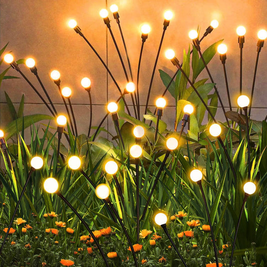 Solar Lights Outdoor Garden – 6 Pack 36 LEDs Solar Firefly Lights, Swaying Lights Waterproof, Solar Decorations for Yard Patio Pathway Lawn Gardening Gifts