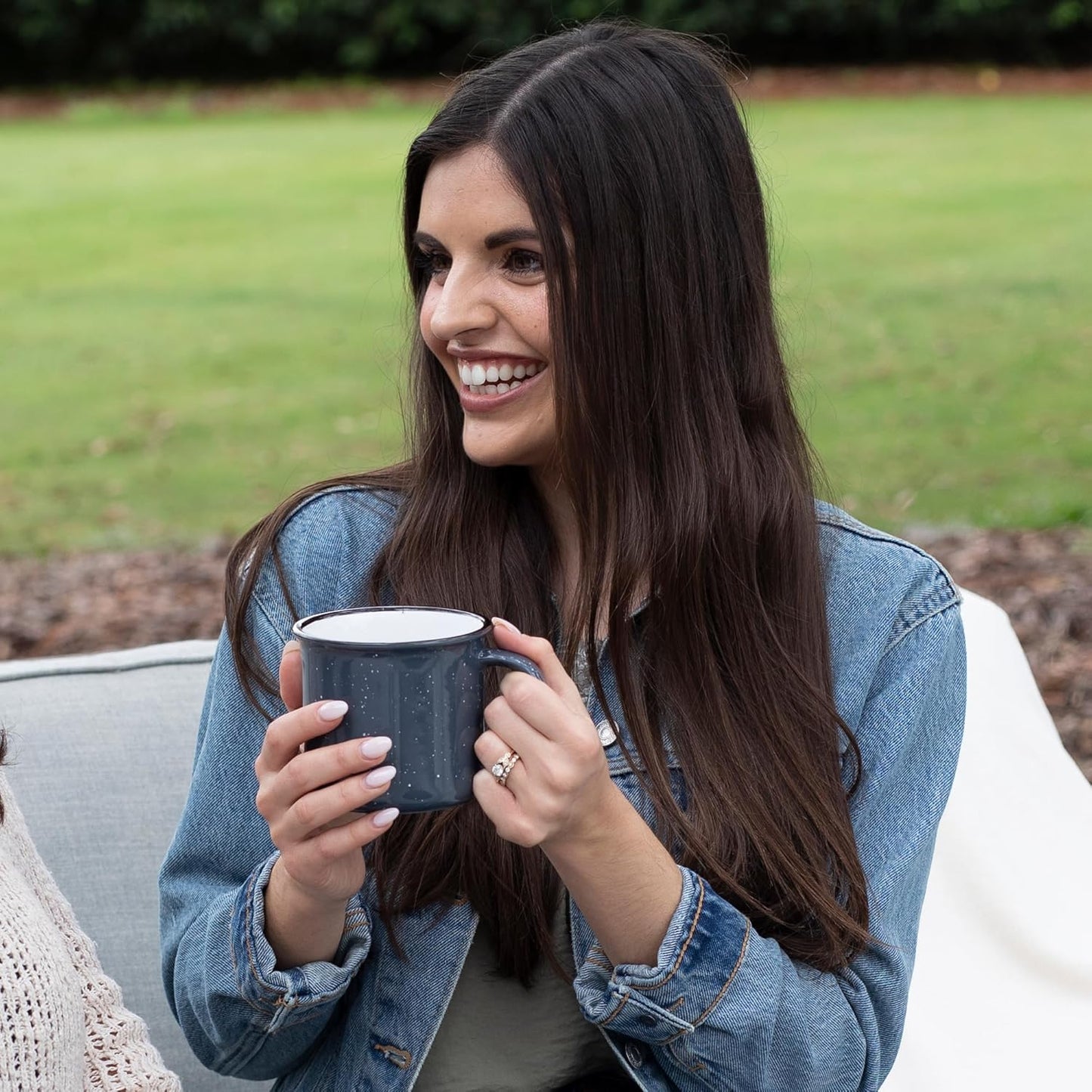 Set of 8 Ceramic Campfire Mugs – 15 Oz, White – Coffee & Tea Cups for Home, Work, Travel, Camping – Customizable, Great for DIY, Events, Companies